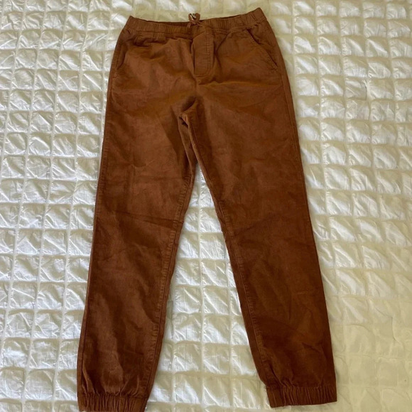 Janie & Jack brown corduroy jogger pants - Picture 1 of 7